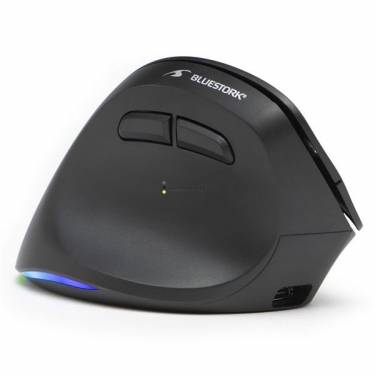 Bluestork M-WL-ERGO-LUMI-L Wireless Mouse Black