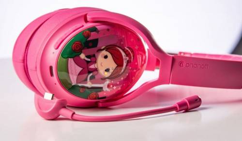 BuddyPhones Cosmos+ Wireless Bluetooth Headset for Kids Rose Pink