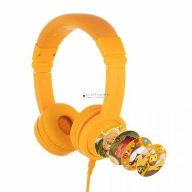 BuddyPhones Explore+ Headset for Kids Sun Yellow