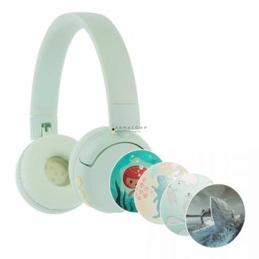 BuddyPhones POP Fun Wireless Headset for Kids Green PopFun