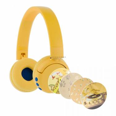 BuddyPhones POP Fun Wireless Headset for Kids Yellow PopFun