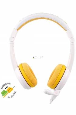 BuddyPhones School+ Wireless Bluetooth Headset for Kids Yellow