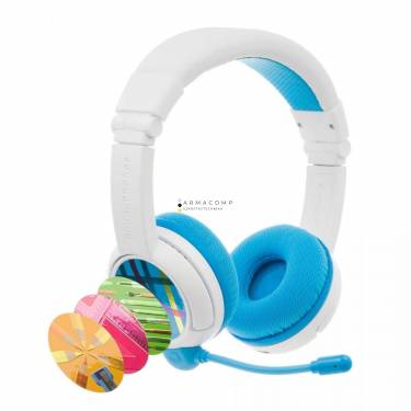 BuddyPhones School+ Wireless Bluetooth Headset for Kids Blue