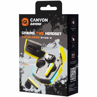 Canyon CND-GTWS2B DoubleBee Gaming Headset Yellow