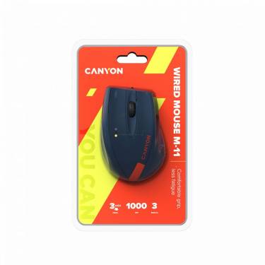 Canyon CNE-CMS11BR Wired mouse Navy/Red