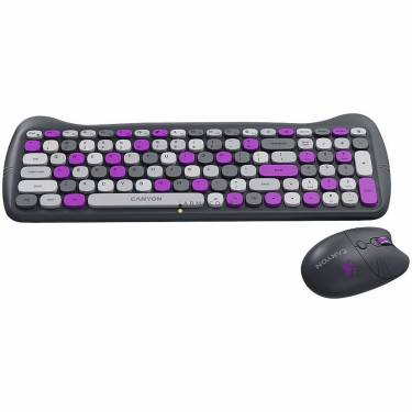 Canyon HSET-W6 Wireless Keyboard Kitty Edition Violet HU