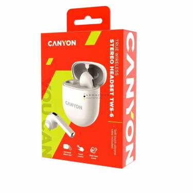 Canyon TWS-6BE Bluetooth Headset Beige