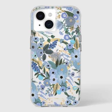 Case-Mate iPhone 15 case Rifle Party Co. Garden Party Blue MagSafe