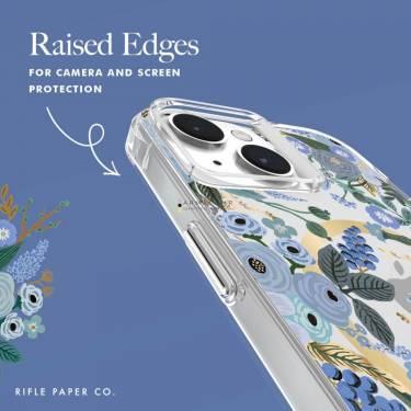 Case-Mate iPhone 15 case Rifle Party Co. Garden Party Blue MagSafe