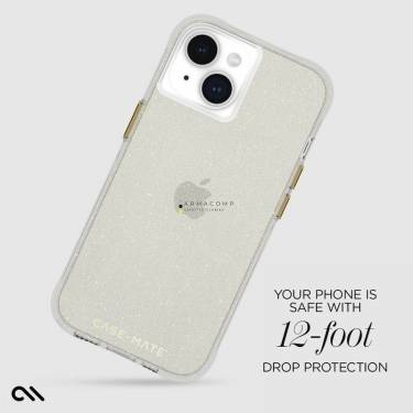 Case-Mate iPhone 15 Plus case Sheer Crystal Gold