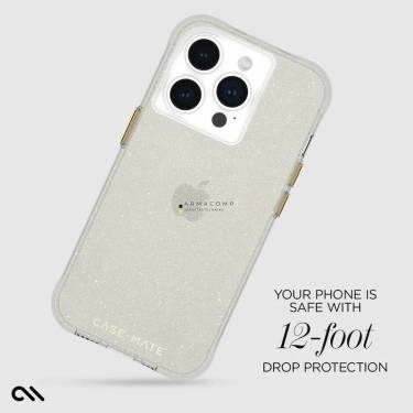 Case-Mate iPhone 15 Pro case Sheer Crystal Gold