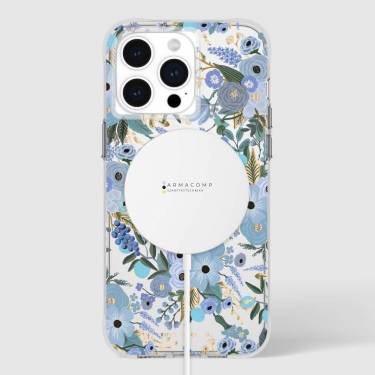 Case-Mate iPhone 15 Pro Max case Rifle Party Co. Garden Party Blue MagSafe