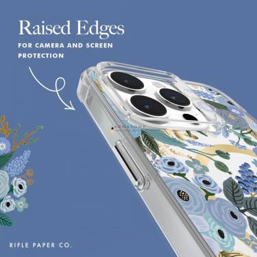 Case-Mate iPhone 15 Pro Max case Rifle Party Co. Garden Party Blue MagSafe