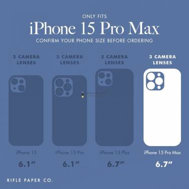 Case-Mate iPhone 15 Pro Max case Rifle Party Co. Garden Party Blue MagSafe