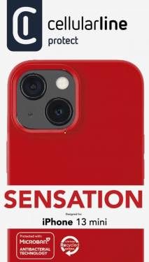 Cellularline Protective silicone cover Sensation for Apple iPhone 13 Mini, red