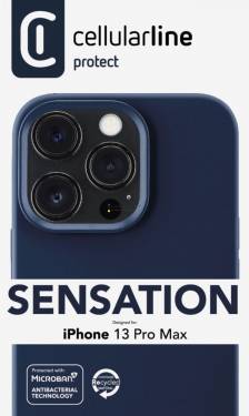 Cellularline Protective silicone cover Sensation for Apple iPhone 13 Pro Max, blue