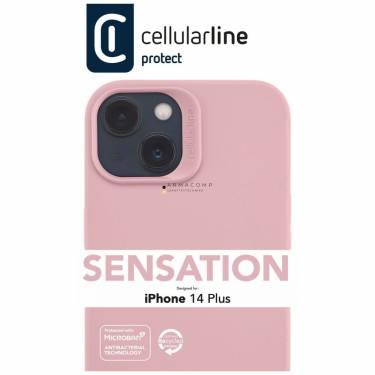 Cellularline Sensation protective silicone cover for Apple iPhone 14 MAX, pink