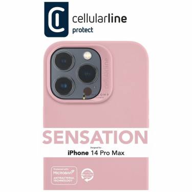 Cellularline Sensation protective silicone cover for Apple iPhone 14 PRO MAX, pink