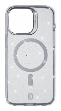 Cellularline Sparkle Mag Back Cover with Magsafe for Apple iPhone 15 Pro Max, Clear