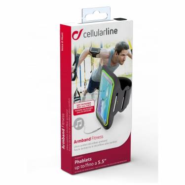 Cellularline Sport ARMBAND FITNESS sports case, for smartphones up to 5.5", black