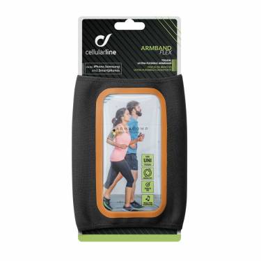 Cellularline Sportluoprene case ARMBAND FLEX, SUMMER EDITION, up to 5.2", black