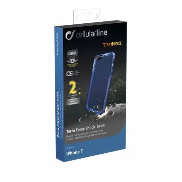 Cellularline Ultra protective case Tetra Force Shock-Twist for Apple iPhone 7/8/SE (2020), 2 levels of protection, blue