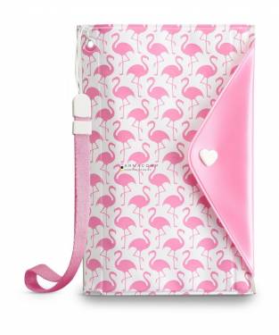 Cellularline Waterproof case with wallet Voyager Pochette for phones up to 5.2", pink