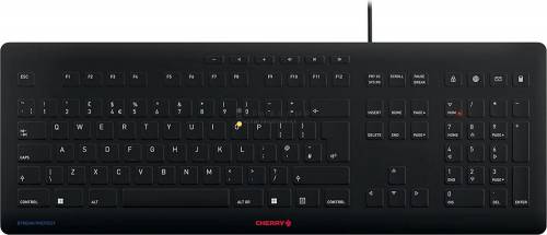 Cherry STREAM PROTECT Keyboard Black UK