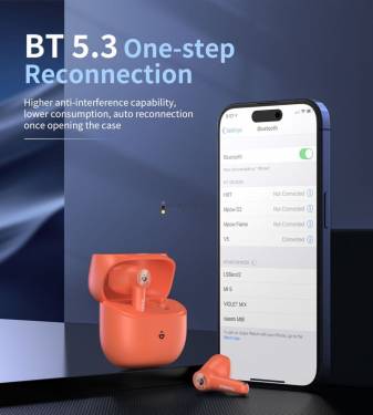 Choetech  BH-T19 TwinkleMinis ENC TWS Bluetooth Headset Orange