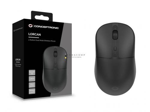 Conceptronic  LORCAN04B 4-Button Dual Mode Wireless Mouse Black