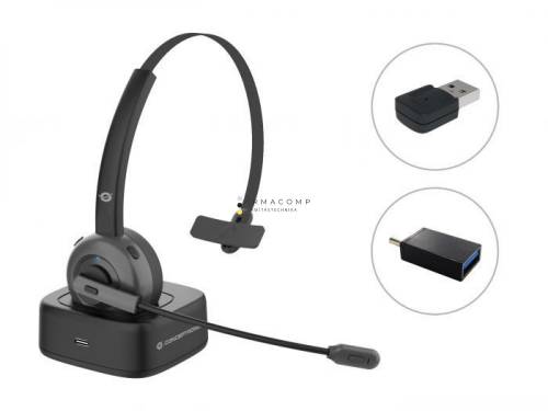 Conceptronic  POLONA03BDA Bluetooth Wireless Mono Headset with Charging Dock Black