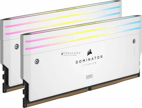 Corsair 48GB DDR5 6000MHz Kit(2x24GB) Dominator Titanium RGB White
