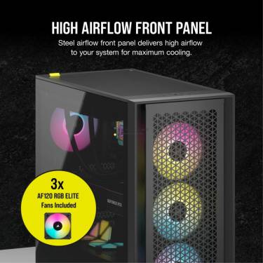 Corsair iCUE 4000D RGB AIRFLOW Tempered Glass Black