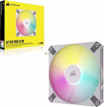 Corsair iCUE AF120 RGB SLIM 120mm PWM Fluid Dynamic Bearing Fan Single Pack White