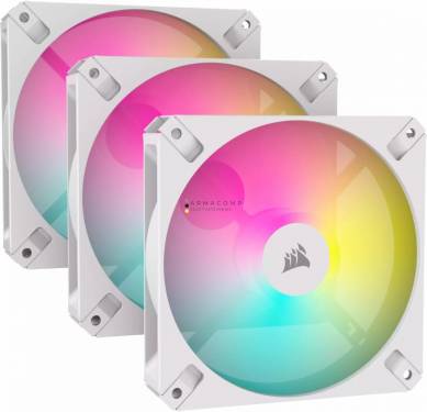 Corsair iCUE AR120 Digital RGB 120mm PWM Fan Triple Pack White