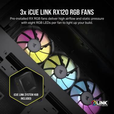 Corsair iCUE LINK 6500X RGB Tempered Glass Black