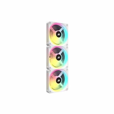 Corsair iCUE LINK QX120 RGB 120mm PWM PC Fans Starter Kit with iCUE LINK System Hub White