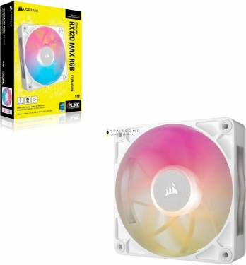 Corsair iCUE LINK RX120 MAX RGB 120mm PWM Thick Fan Expansion White