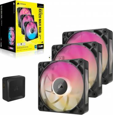 Corsair iCUE LINK RX120 MAX RGB 120mm PWM Thick Fans (3-Pack)