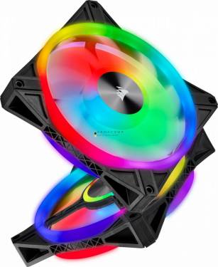 Corsair iCUE QL140 RGB PWM Dual Fan Kit with Lighting Node CORE