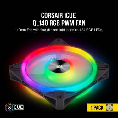 Corsair iCUE QL140 RGB PWM Single Fan