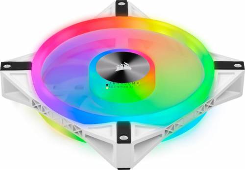 Corsair iCUE QL140 RGB PWM White Dual Fan Kit with Lighting Node CORE