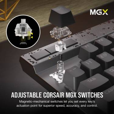 Corsair K70 RGB Pro XT Magnetic-Mechanical MGX Switches Gaming Keyboard Steel Grey