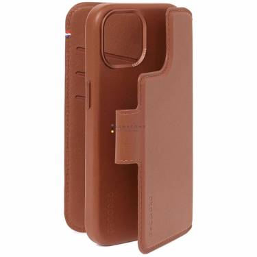 Decoded iPhone 15 Case Leather Detachable Wallet Tan