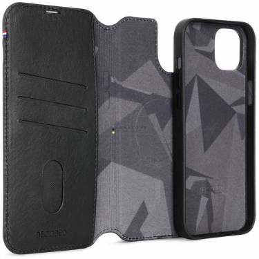 Decoded iPhone 15 Plus Case Leather Detachable Wallet Black