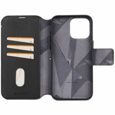 Decoded iPhone 15 Pro Max Leather Detachable Wallet Black