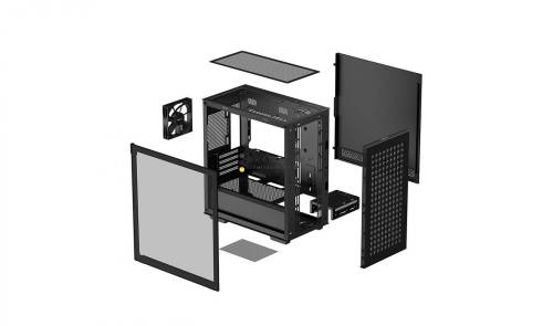 DeepCool CH370 Tempered Glass Black