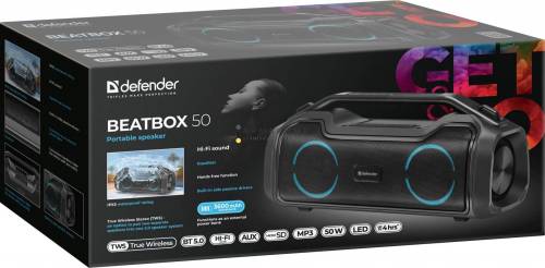 Defender BeatBox 50 Bluetooth Speaker Black