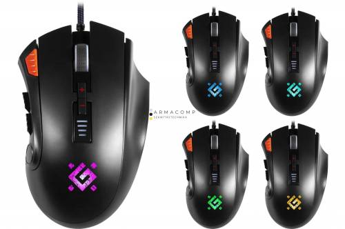 Defender GM-917 Oversider RGB Gaming Mouse Black