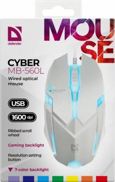 Defender MB-560L Cyber RGB Gaming Mouse White